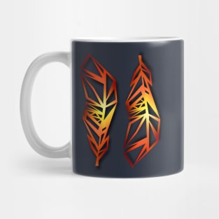 Golden Bird Feathers Mug